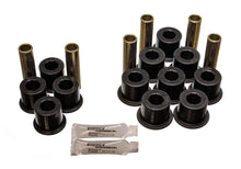 Cargar imagen en el visor de la galería, Energy Suspension Leaf Spring Bushing Set; Black; Rear; Performance Polyurethane;