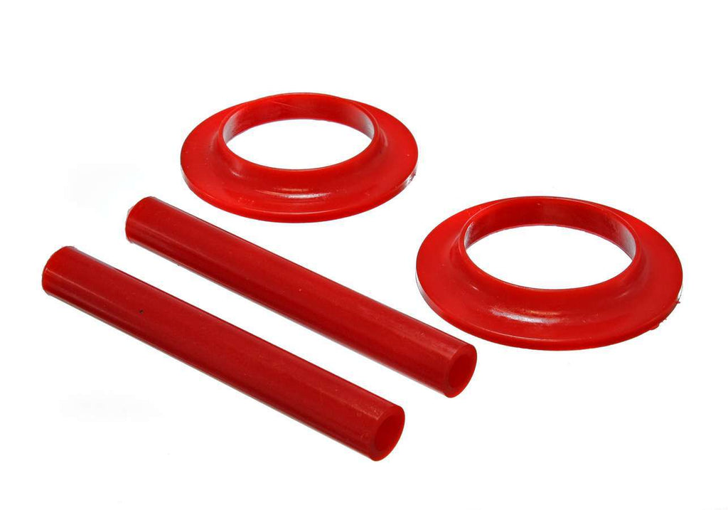 Energy Suspension Coil Spring Isolator Set; Red; Performance Polyurethane;