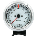 Equus 3-3/8 Dia Tachometer 8000 RPM White Dial