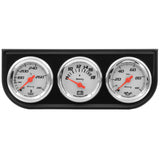 Equus 1-1/2 Dia Triple Gauge Set w/Black Panel