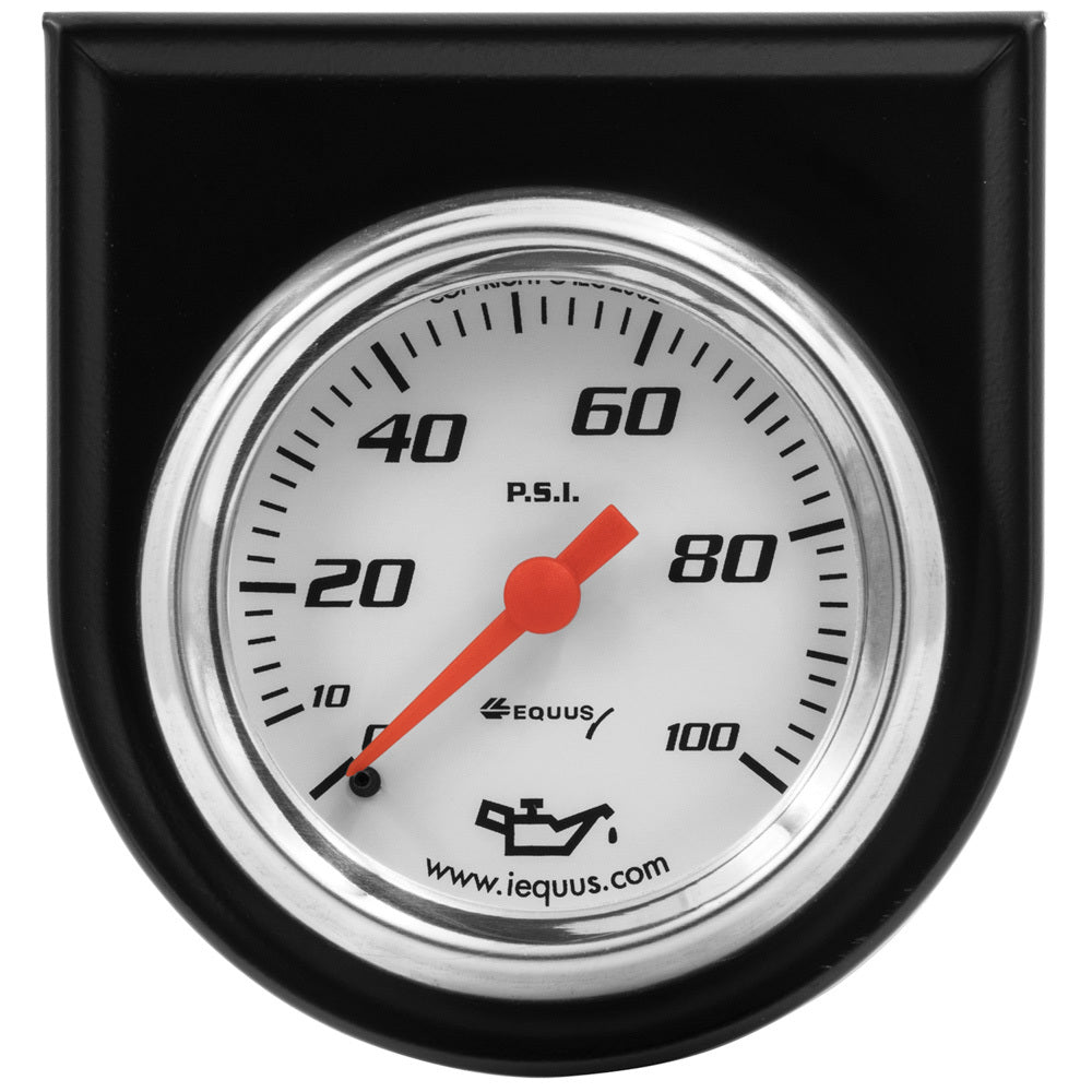 Equus 2.0 Dia Oil Pressure Gauge w/Black Panel