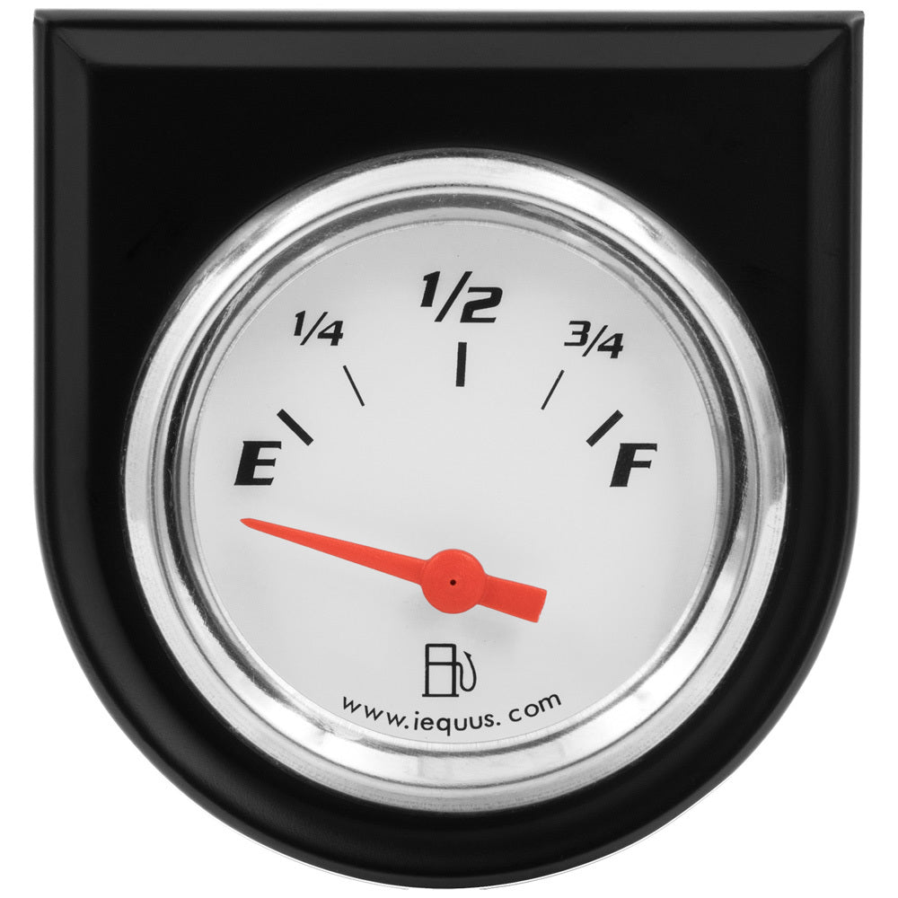 Equus 2.0 Dia Fuel Level Gauge w/Black Panel