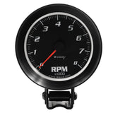 Equus 3-3/8 Dia Tachometer 8000 RPM Black Dial