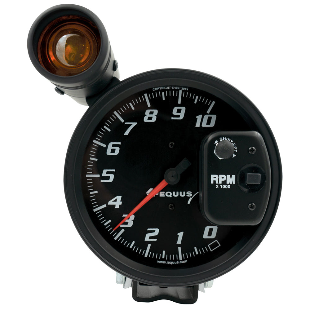 Equus 5in Dia Tachometer 10K RPM w/Ext Shift-Lite