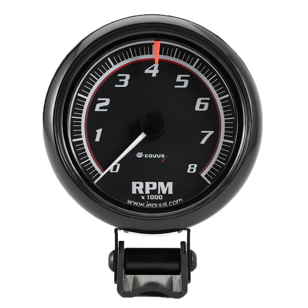 Equus 2-1/2 Dia Tachometer 8000 RPM Black Dial