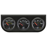 Equus 2.0 Dia Triple Gauge Set w/Black Panel