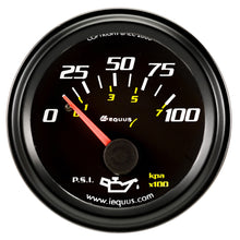 Load image into Gallery viewer, Equus 2.0 Dia Oil Pressure Gauge Black  0-100psi