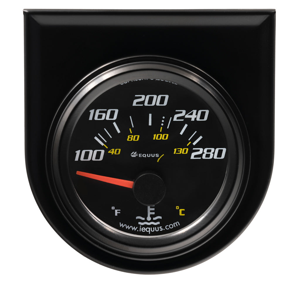 Equus 2.0 Dia Water Temp Gauge Black  100-280