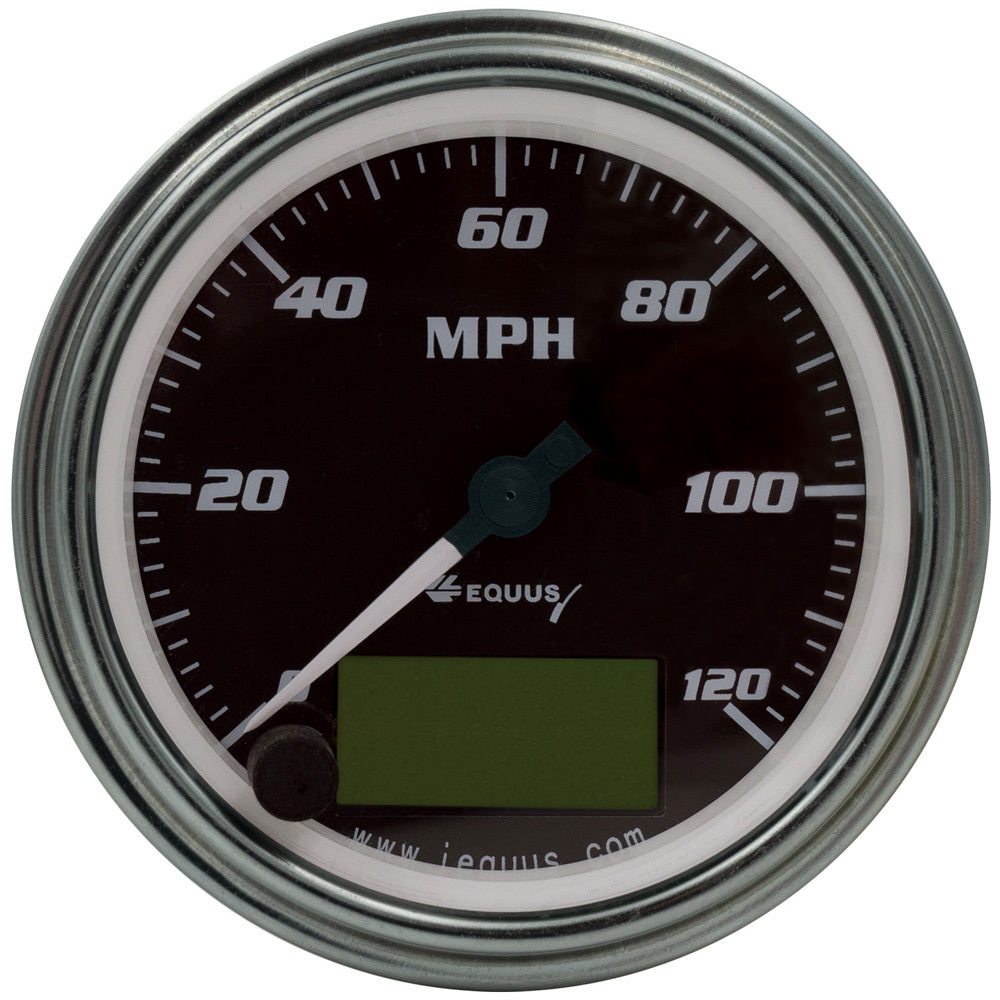 Equus3-3/8 Dia Speedometer 0-120 MPH Chrome Elec