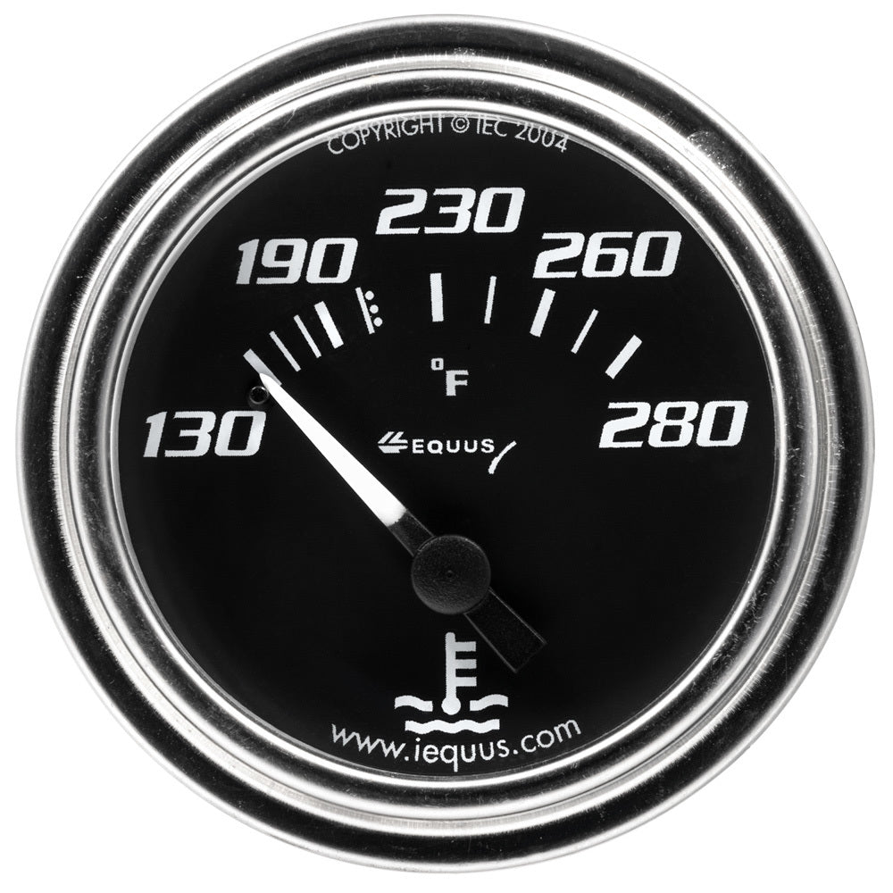 Equus 2.0 Dia Water Temp Gauge Chrome  130-280