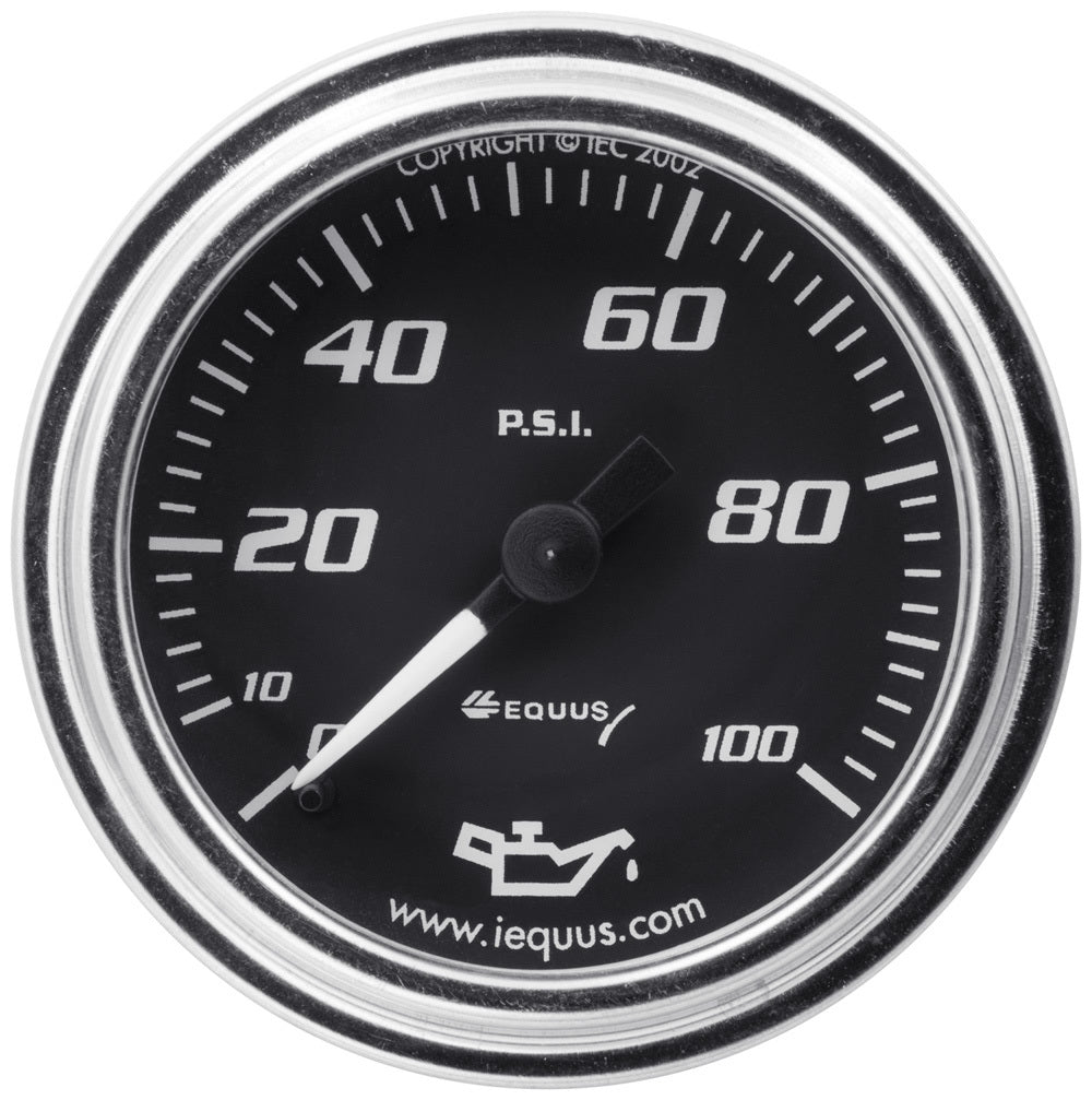 Equus2.0 Dia Oil Pressure Gauge Chrome  0-100psi