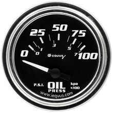 Load image into Gallery viewer, Equus 2.0 Dia Oil Pressure Gauge Chrome  0-100psi