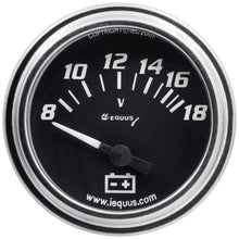 Load image into Gallery viewer, Equus 2.0 Dia Voltmeter Gauge Chrome 8-18 Volts