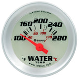 Equus1-1/2 Dia Water Temp Gauge Silver  100-280