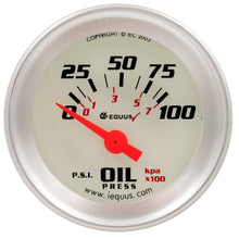 Load image into Gallery viewer, Equus 1-1/2 Dia Oil Pressure Gauge Silver  0-100psi