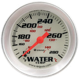 Equus 2.0 Dia Water Temp Gauge Silver  130-280