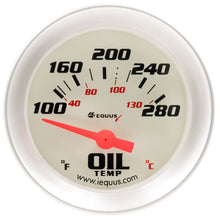 Load image into Gallery viewer, Equus 2.0 Dia Oil Temp Gauge Silver  100-280