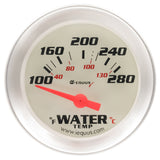 Equus 2.0 Dia Water Temp Gauge Silver  100-280