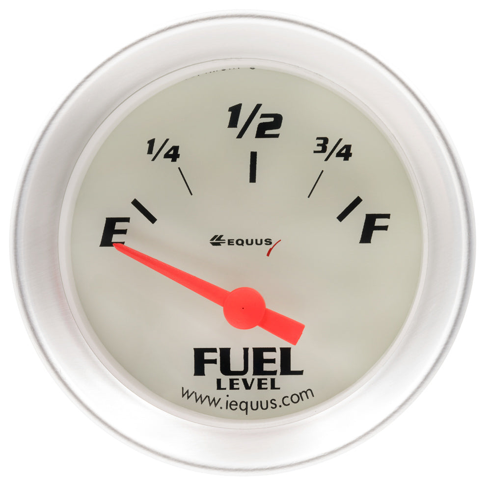 Equus 2.0 Dia Fuel Level Gauge Silver