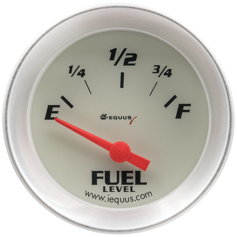 Equus 2.0 Dia Fuel Level Gauge Silver