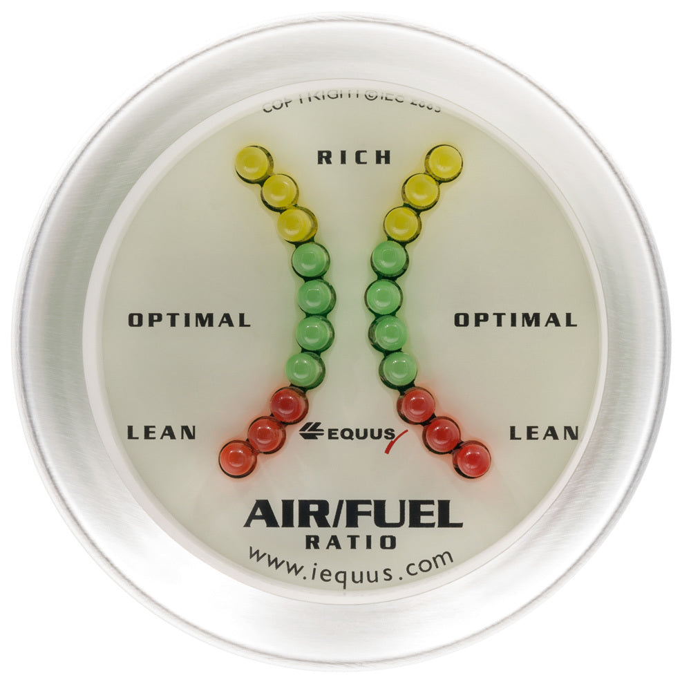 Medidor de relación aire/combustible Equus 2.0, mezcla pobre y rica, color plateado