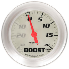 Cargar imagen en el visor de la galería, Equus 2-5/8 Dia Vacuum/Boost Gauge Silver 30 HG/20 PS