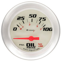 Load image into Gallery viewer, Equus2-5/8 Dia Oil Pressure Gauge Silver  0-100psi