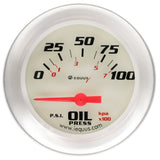 Equus2-5/8 Dia Oil Pressure Gauge Silver  0-100psi