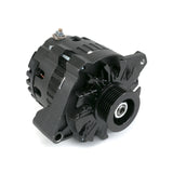 Black GM CS130 Style 160 Amp Alternator with Serpentine Pulley