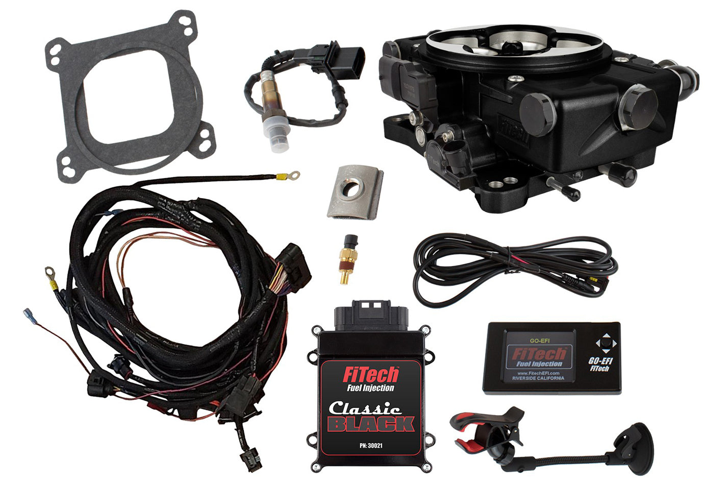 FiTech Fuel Injection Go EFI Classic 550 HP EFI w/External ECU Black