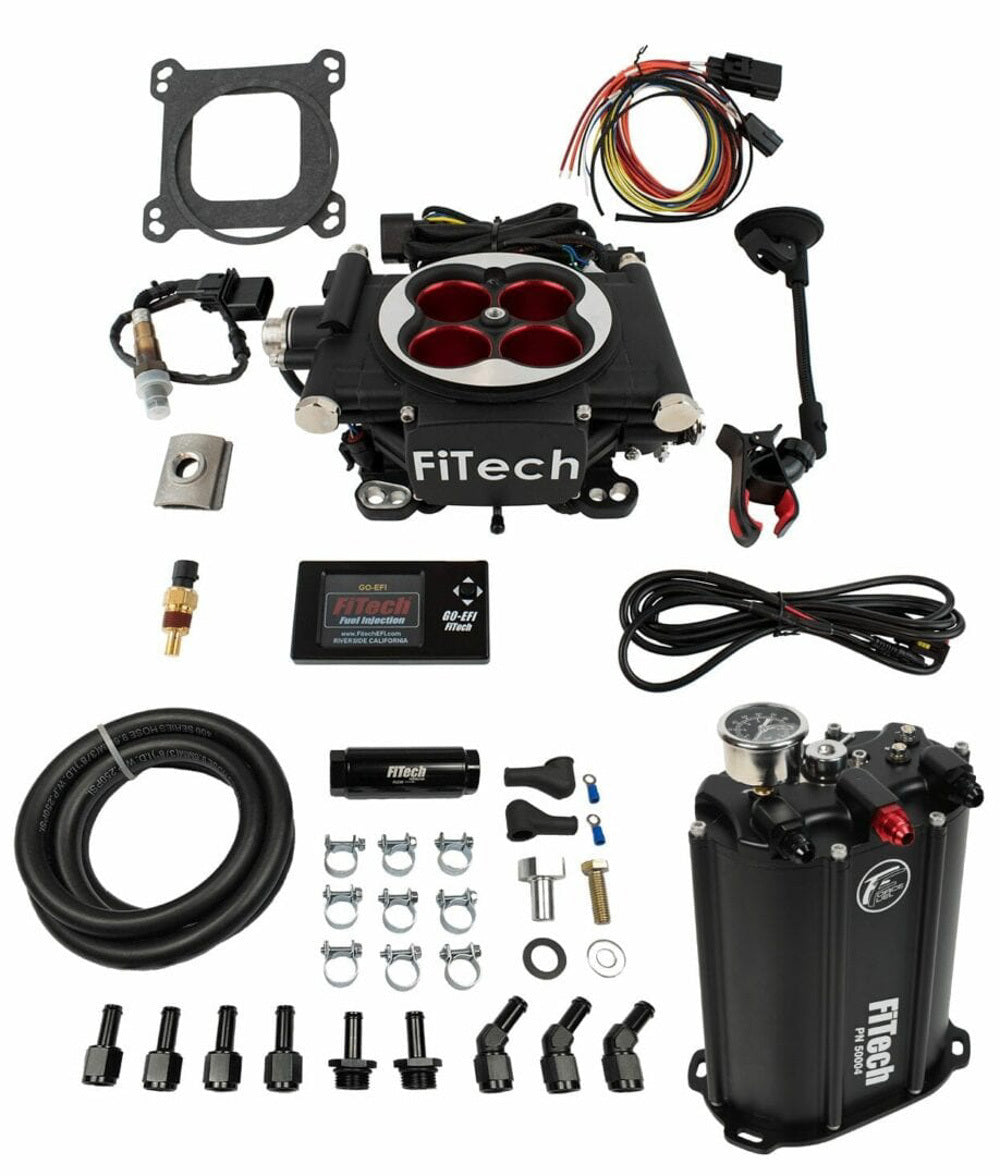 FiTech Fuel Injection EFI 4BBL EFI 600HP SYS w/Power Adder - Black