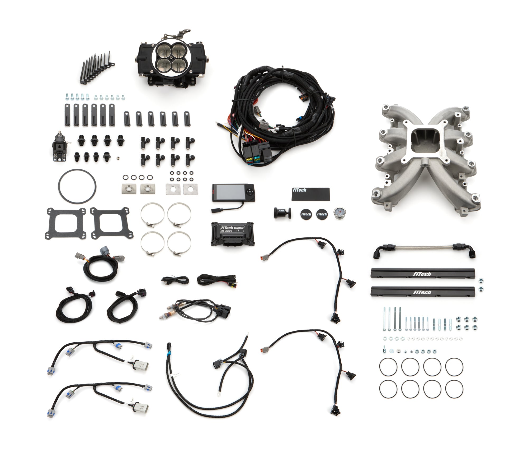 FiTech Fuel Injection Retro LS Port 750 HP EFI System w/LS1 Intake