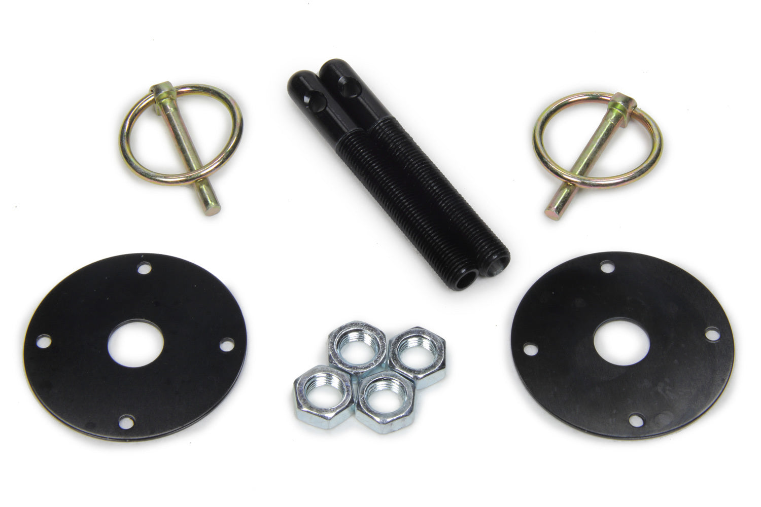 Five Star Fabricating Hood Pin Kit  3/8in Alum Black 2-pack