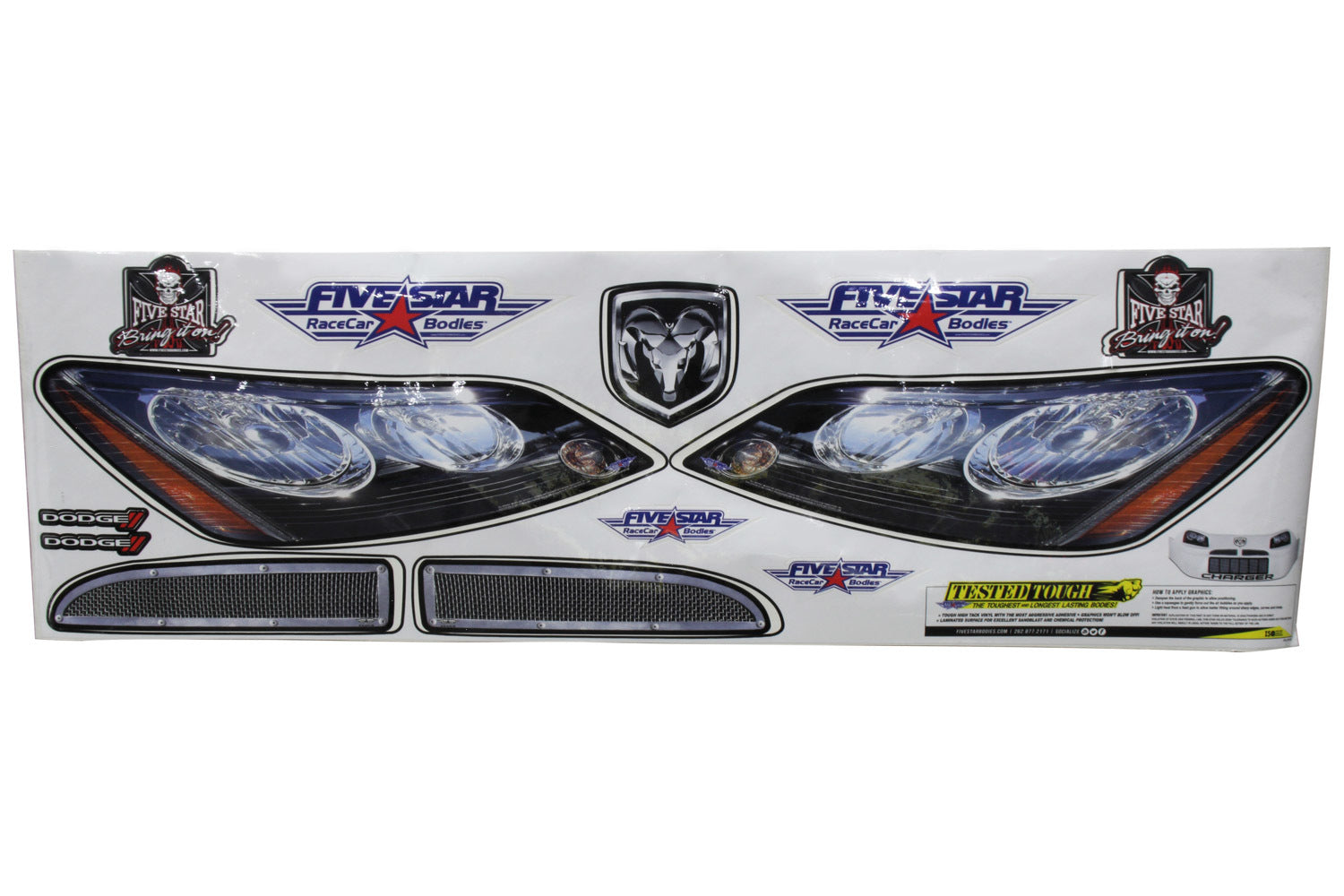 Five Star Fabricating Nose Only Graphics MD3 Charger Sticker Decal