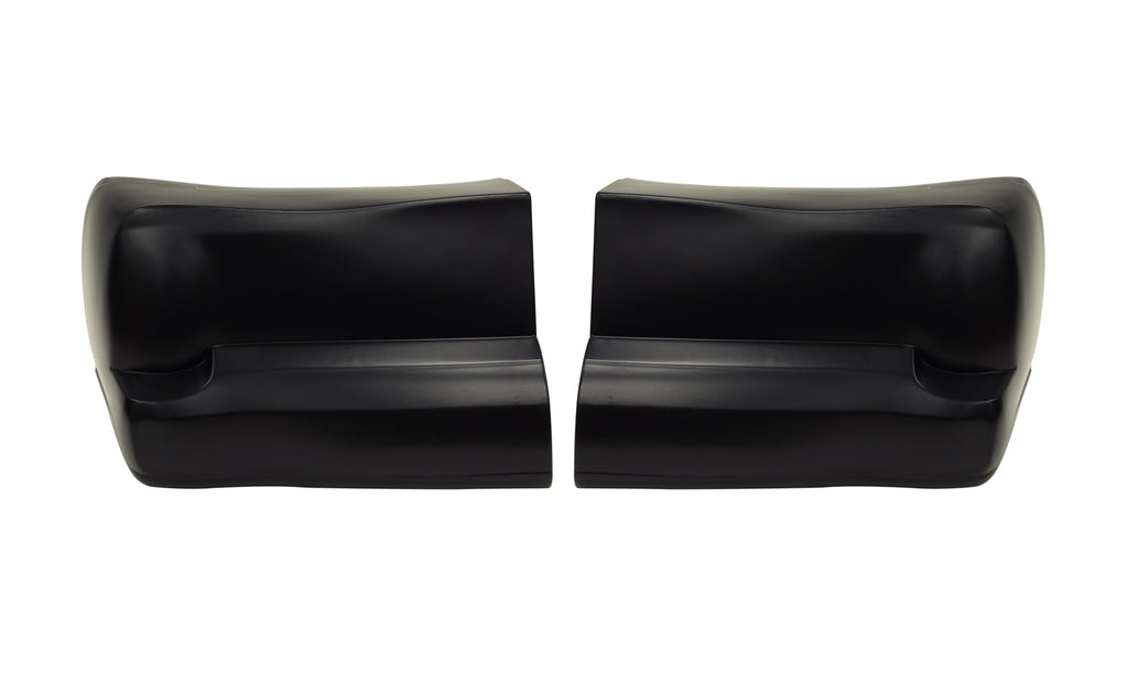 Bumper Cover Set in Black Plastic