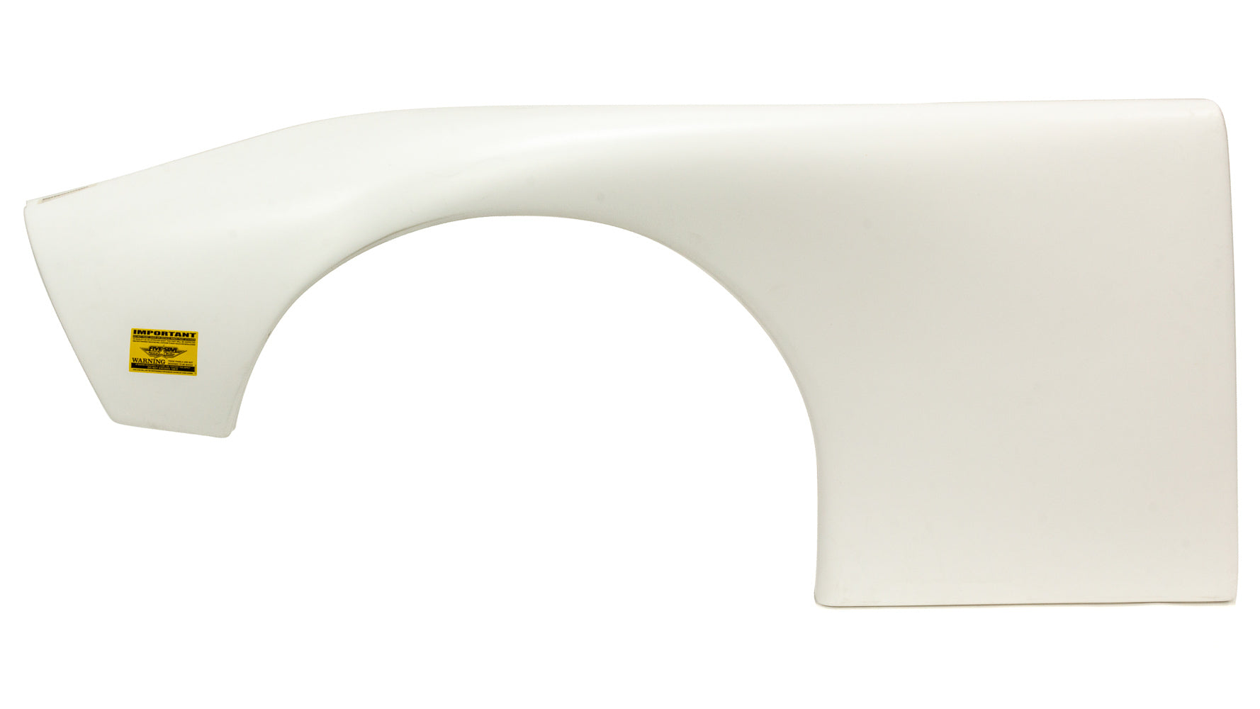 Five Star Fabricating ABC Fender Plastic White Left 8in Tires