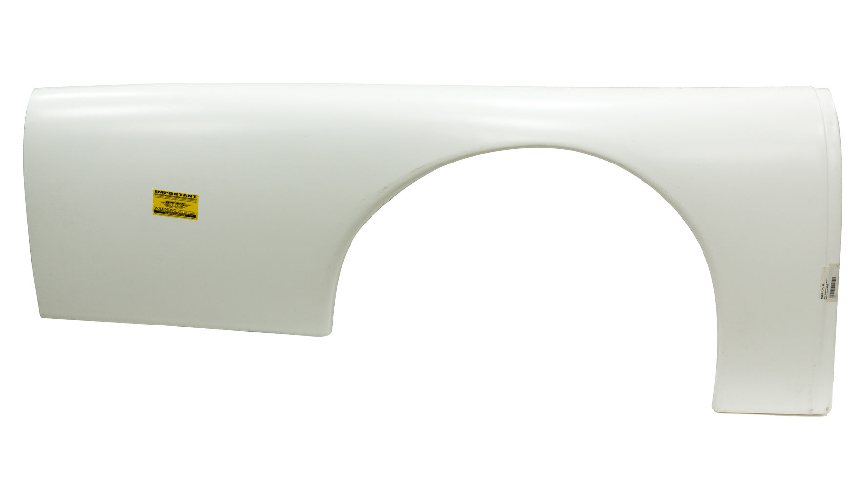 Five Star Fabricating ABC Greenhouse Qtr Panel Plastic White Right