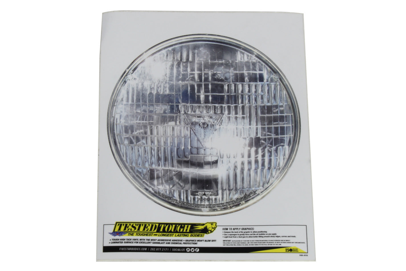 Five Star Fabricating Univer. Headlight Decal 7.25in Diameter