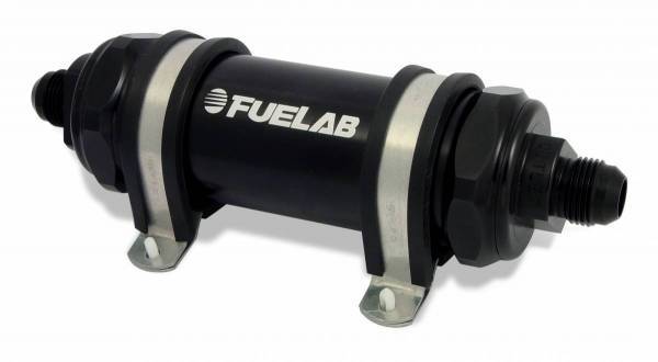 Fuelab Fuel Filter In-Line 5in 40 Micron Stainless 8an