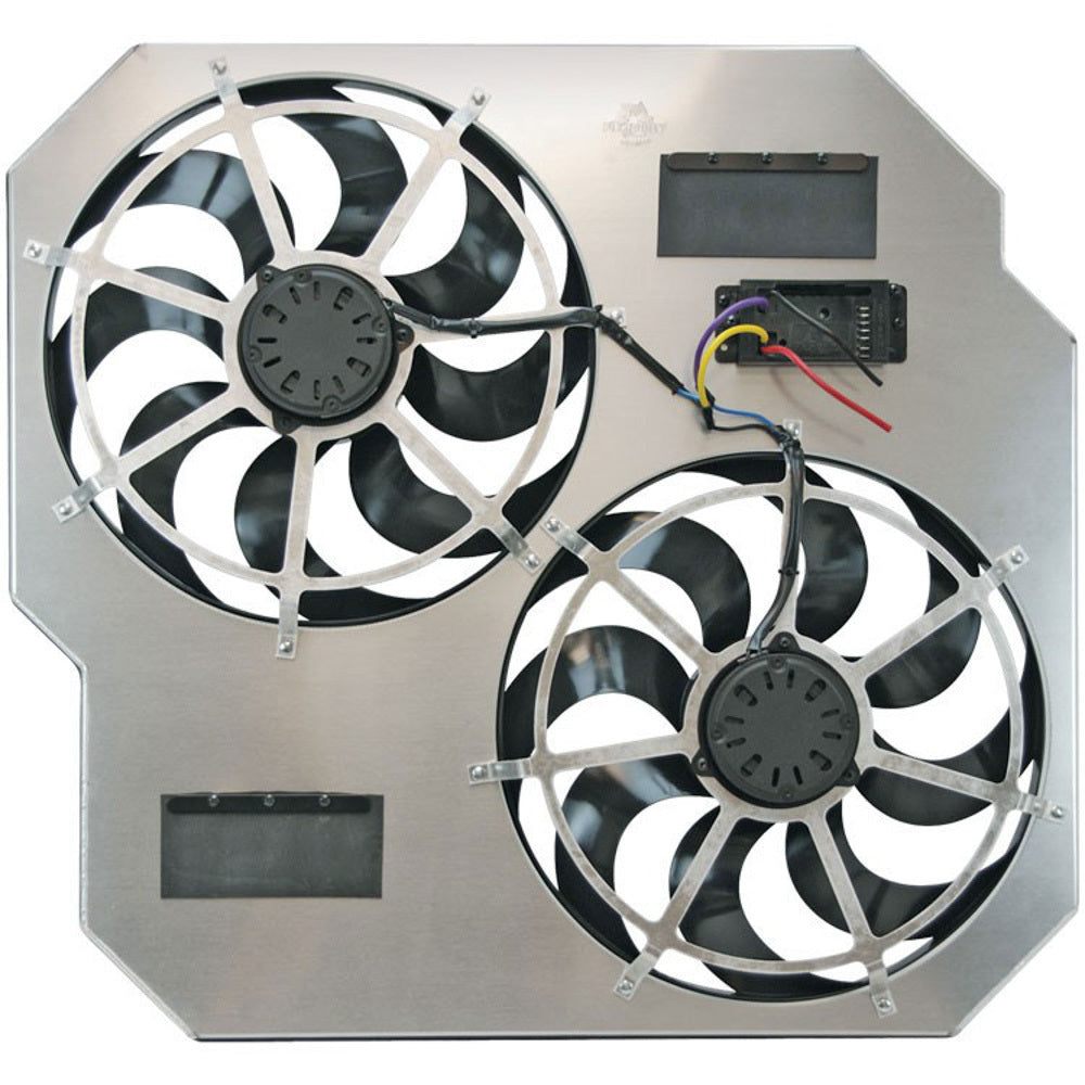 Flex-A-Lite Fan Electric 15in DualSh rouded Puller Controls