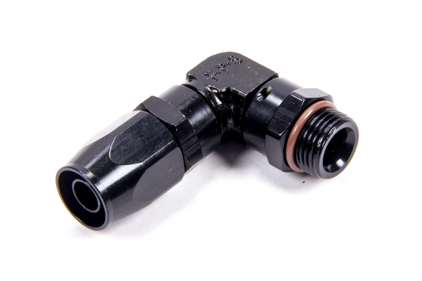Fragola Performance Systems Hose Fitting  #8 90 Deg to 3/4-16 Male ORB Black