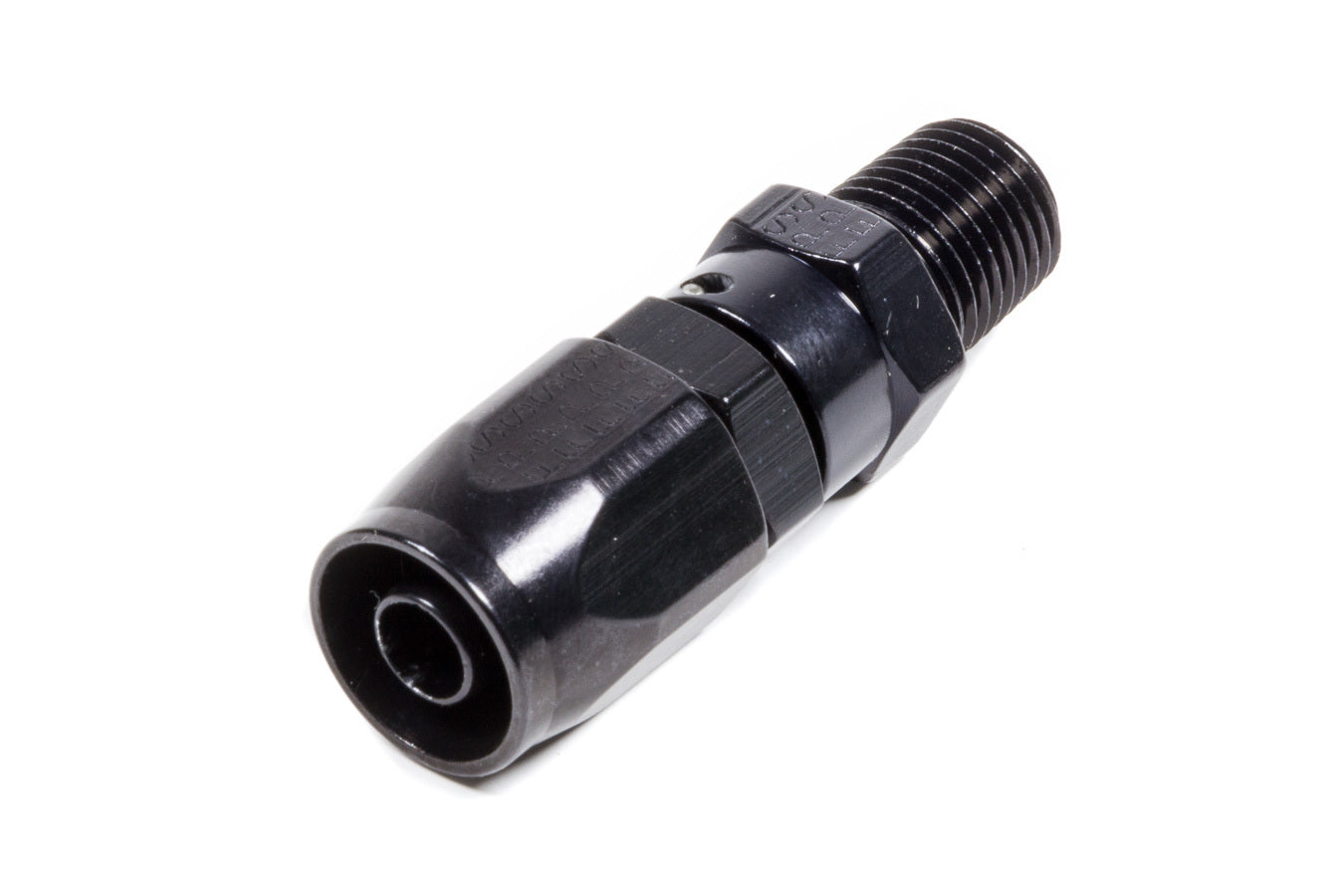 Fragola Performance Systems #6 Str. x 1/4 MPT Hose End Black