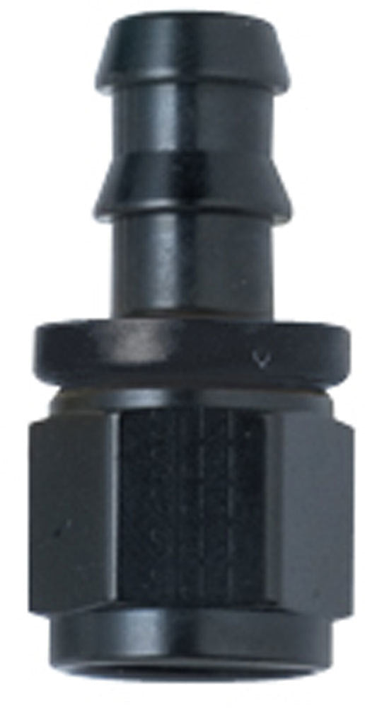 Fragola Performance Systems Hose Fitting #6 Straight Push Lock Black
