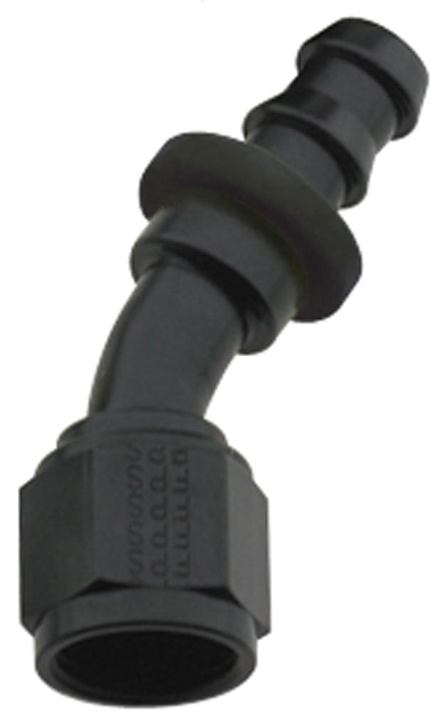 Fragola Performance Systems Hose Fitting #8 30 Deg Push Lock Black