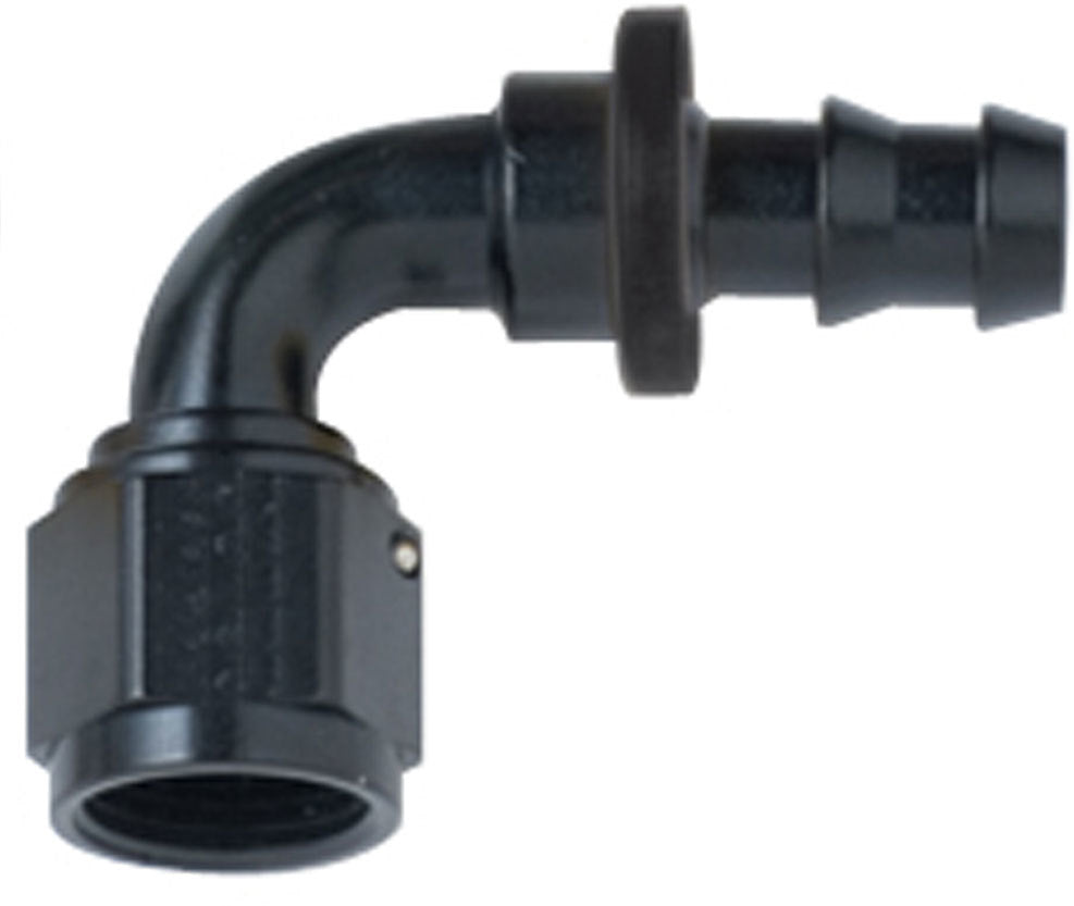 Fragola Performance Systems Hose Fitting #10 90 Deg Push Lock Black