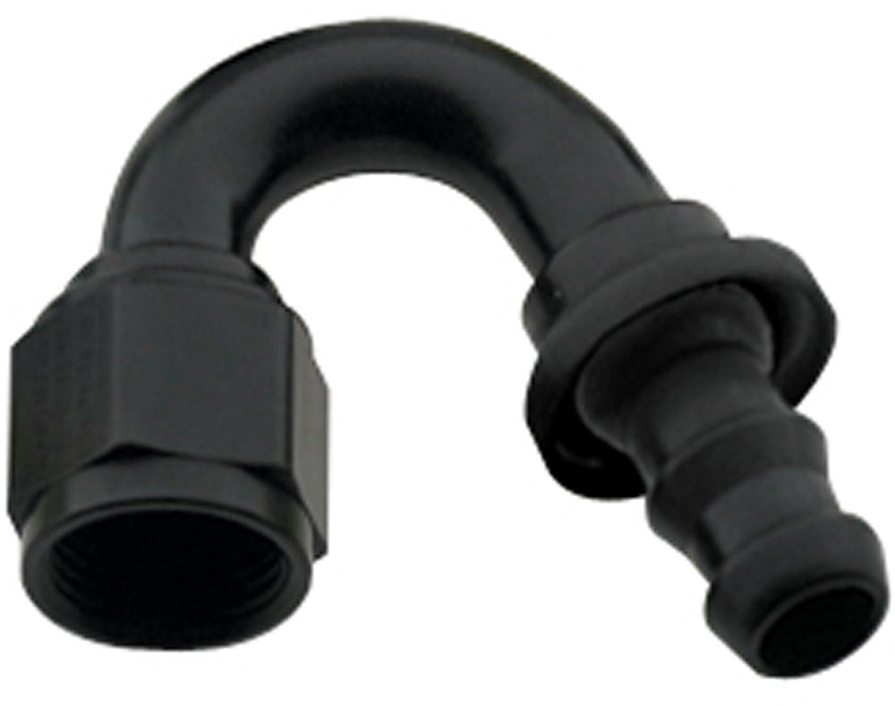 Fragola Performance Systems Hose Fitting #12 150 Deg Push Lock Black
