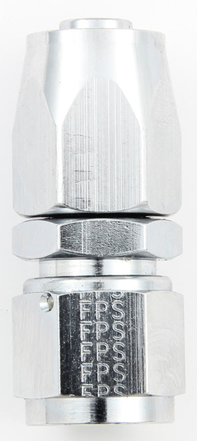 Fragola Performance Systems Hose Fitting #6 Straight Pro-Flow Chrome