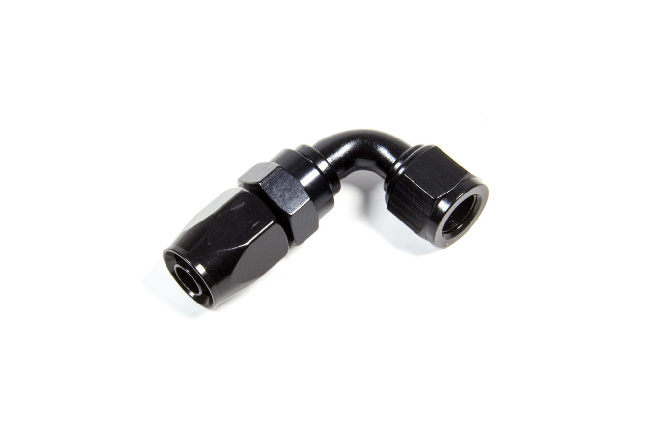 Fragola Performance Systems Hose Fitting #6 90 Deg. to #8 Hose Black