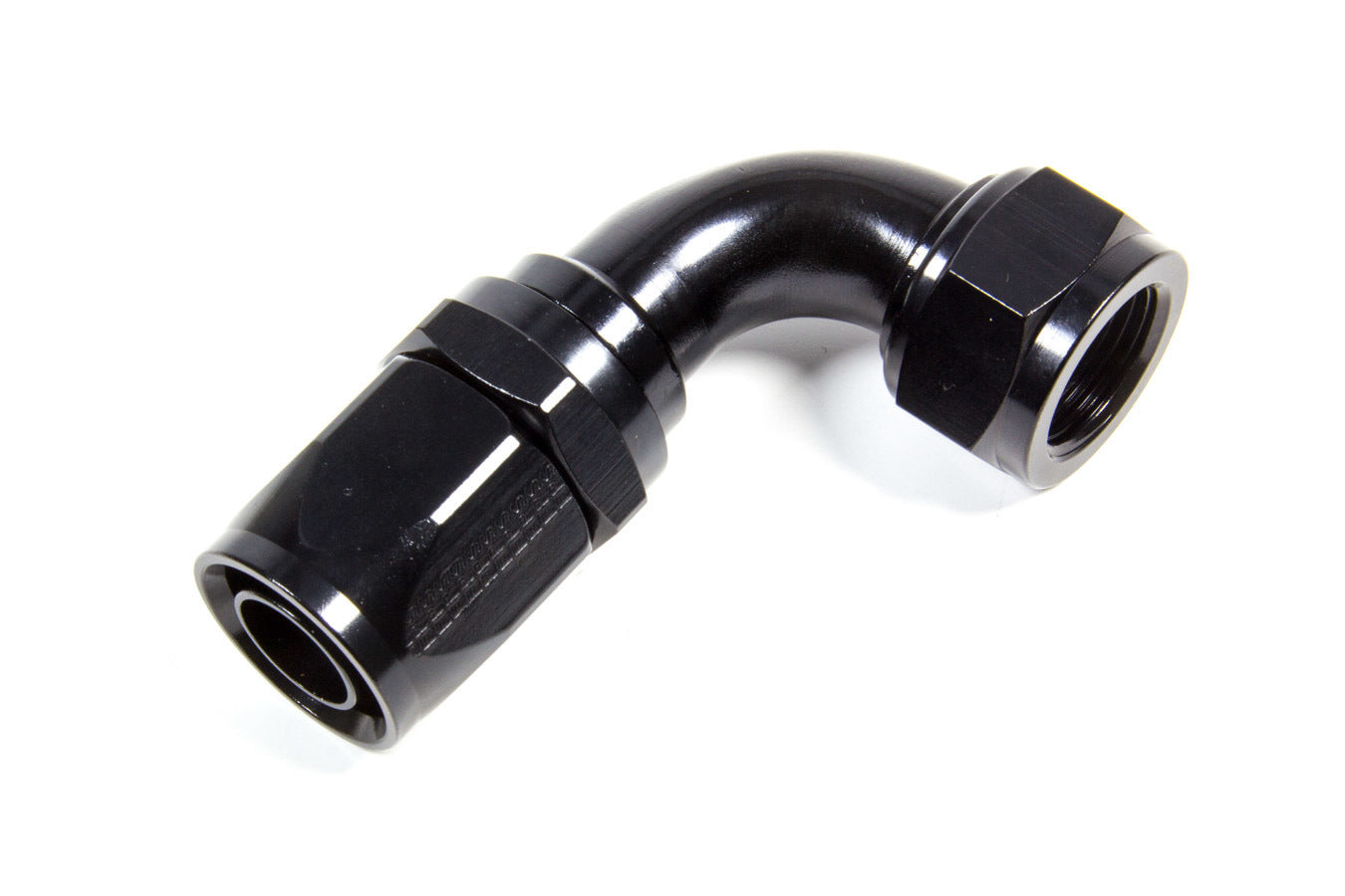 Fragola Performance Systems Hose Fitting #12 90 Deg. to #16 Hose Black