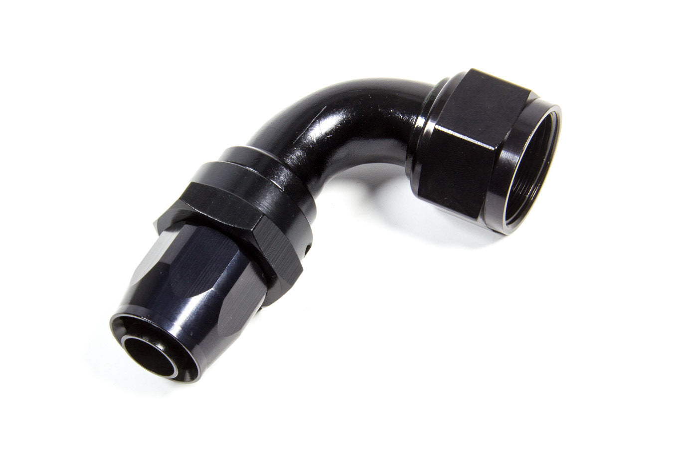 Fragola Performance Systems Hose Fitting #16 90 Deg. to #12 Hose Black